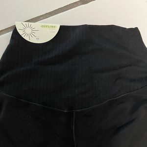 Womens black glared Aerie leggings